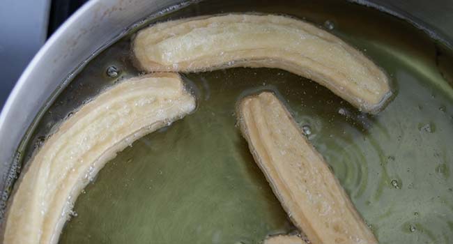 frying churros