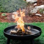 fire with wood in a fire pit