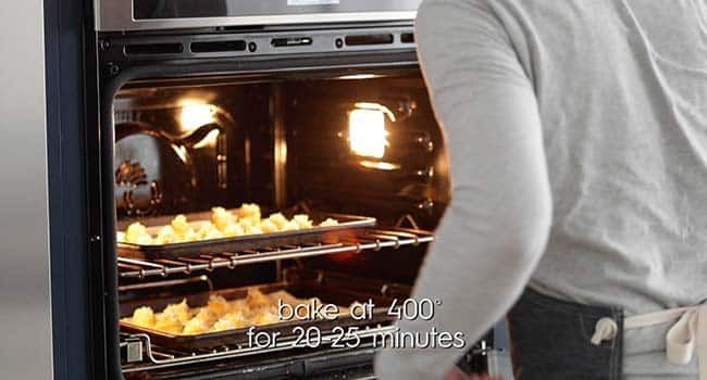 baking gougeres on sheet trays