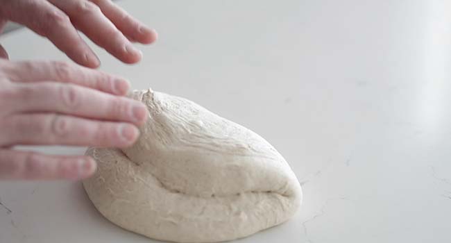 dough folded over