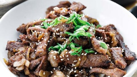 Bulgogi marinated beef top