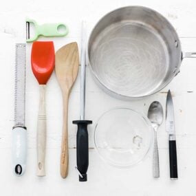 kitchen tools on a table