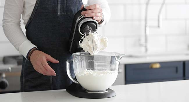 making meringue in a stand mixer