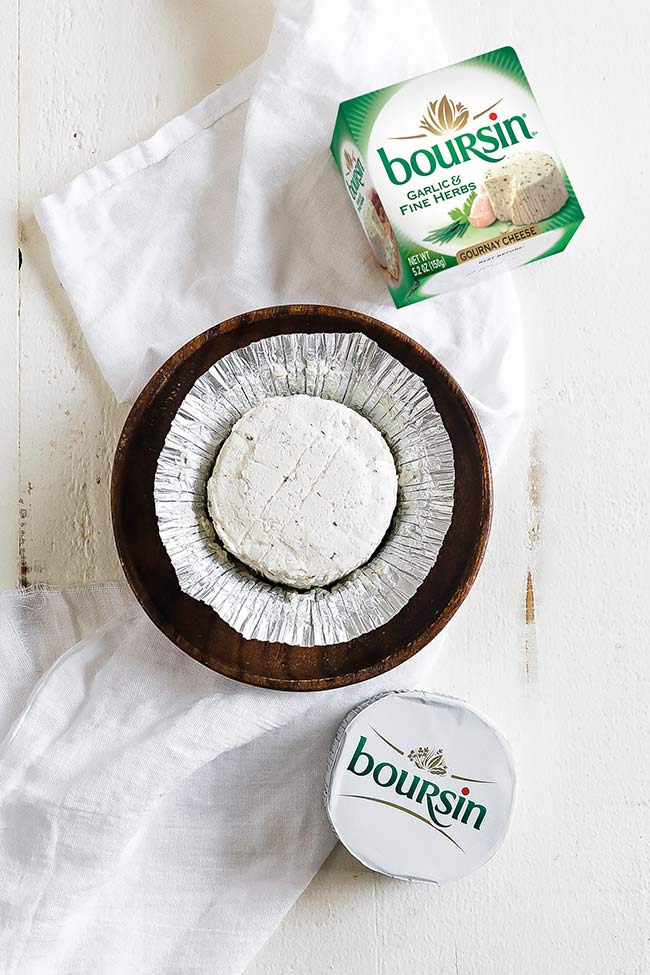 boursin cheese on a plate