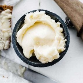 bowl of whipped honey butter