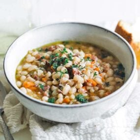 bowl of ham and bean soup