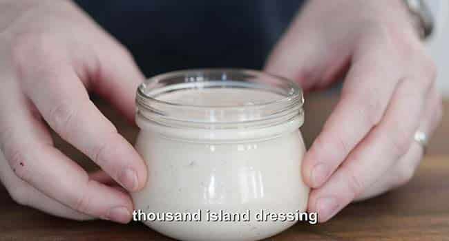 serving a jar of thousand island dressing