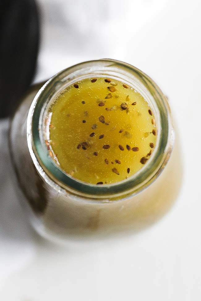 large jar of italian style vinaigrette dressing