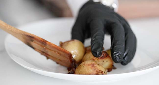 roasted potatoes on a serving platter