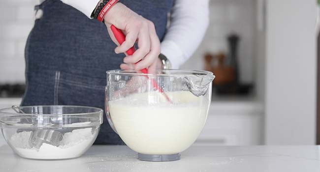 folding egg whites into batter