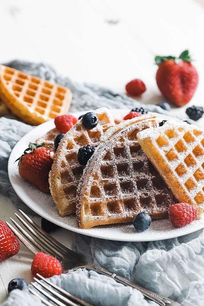 Homemade Belgian Waffles Recipe (Brussels Style) - Chef Billy Parisi