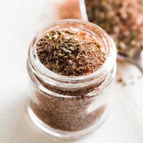 jar of homemade blackened seasoning