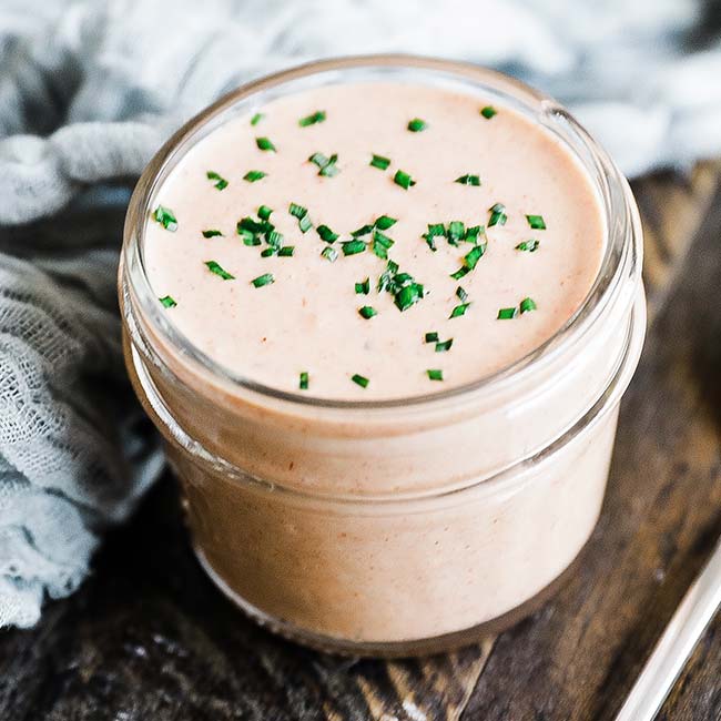 jar of homemade comeback sauce