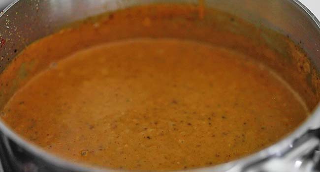 cooling mustard bbq sauce in a pot