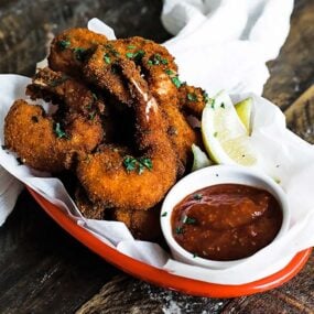 basket of fried shrimp