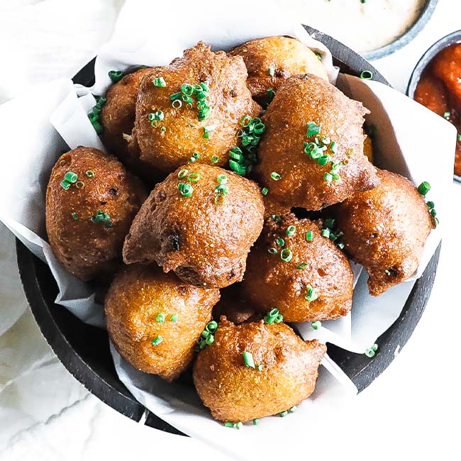 vasketøj kaldenavn krater Homemade Hush Puppies Recipe - Chef Billy Parisi