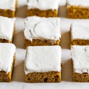 pumpkin bars with cream cheese frosting