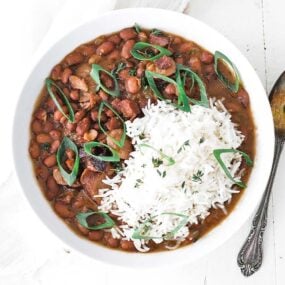 bowl of red beans and rice