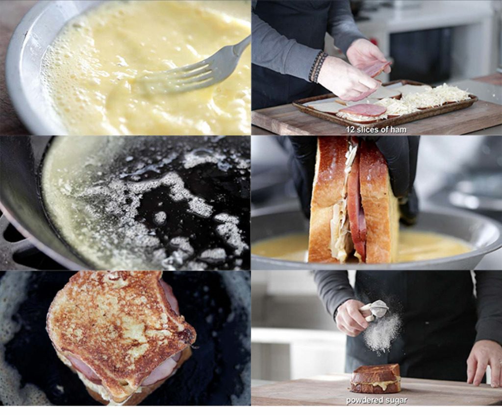 step by step instructions for making a monte cristo sandwich