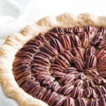 pecan pie with a fluted crust