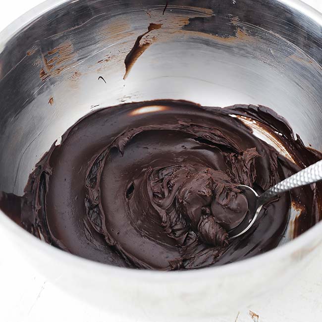 bowl of chocolate ganache