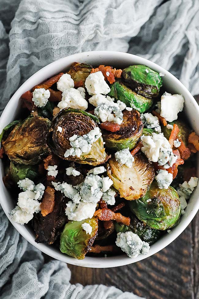 bowl of roasted brussels sprouts