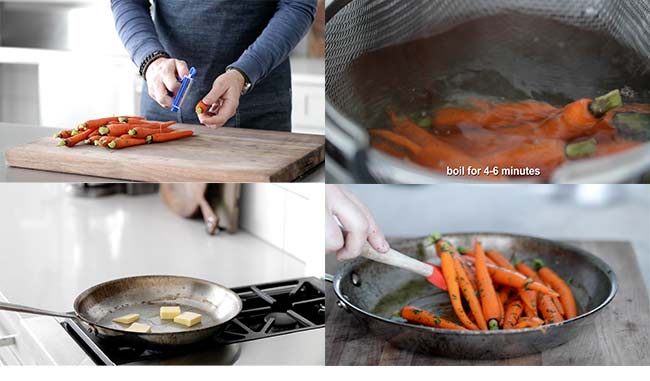 procedures for making glazed baby carrots