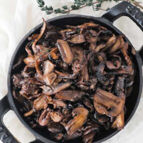 small roasting but with assorted roasted sauteed mushrooms