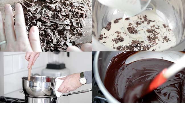 processes for making a chocolate ganache