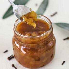 jar of pineapple glaze for ham