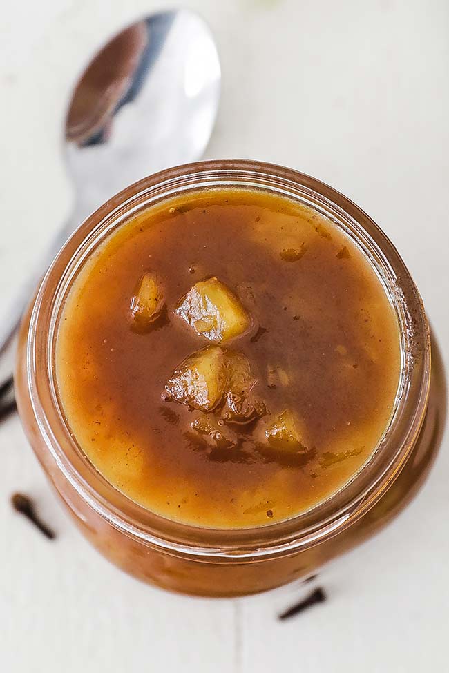 jar of pineapple glaze for ham