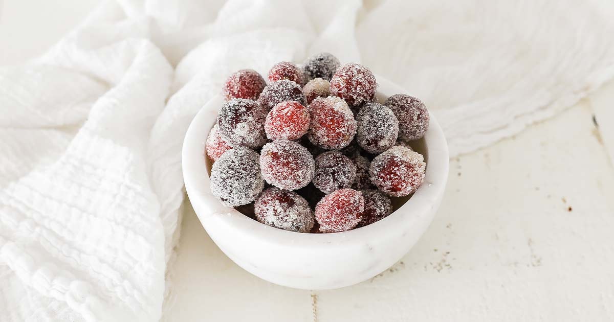 Easy Sugared Cranberries Recipe