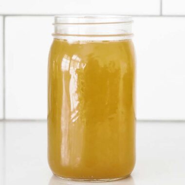 jar of homemade brodo