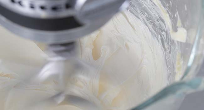 whipping butter in a stand mixer