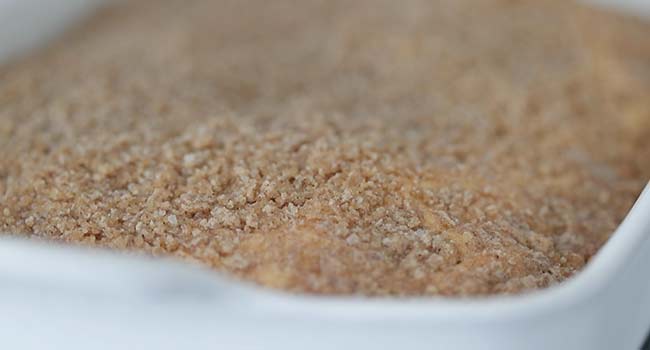 cooling a coffee cake on a rack