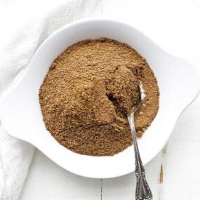 dish with homemade garam masala powder