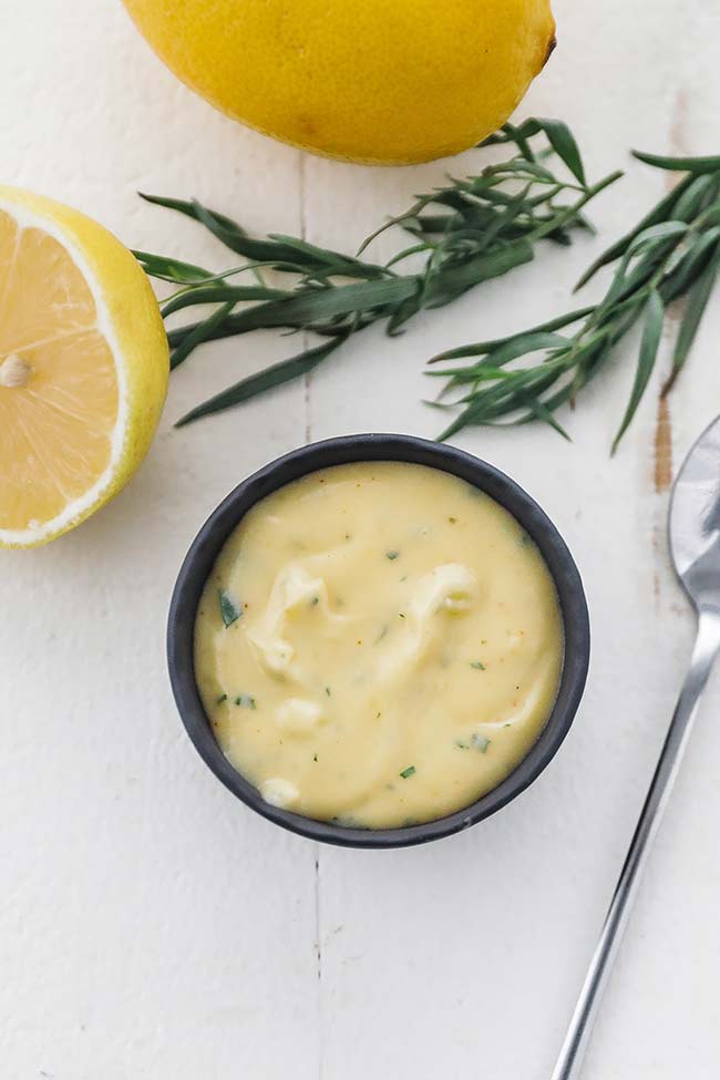 jar of homemade bearnaise