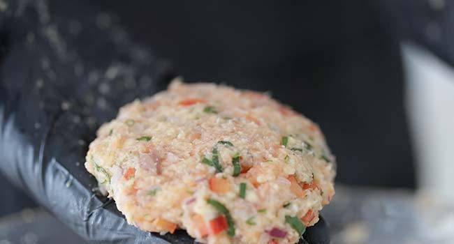 forming salmon patties