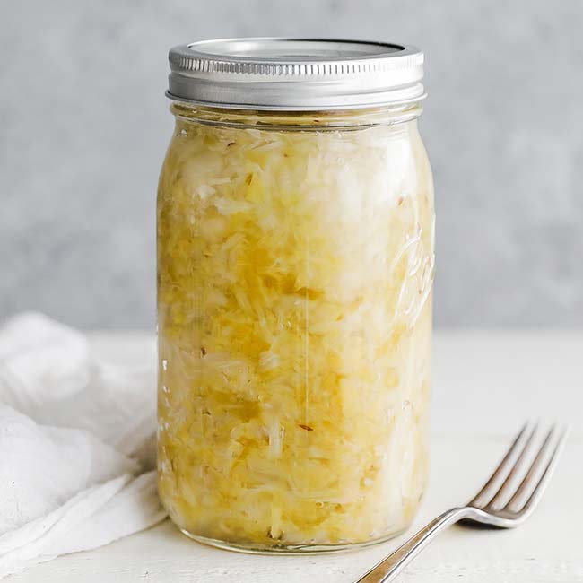 jar of sauerkraut