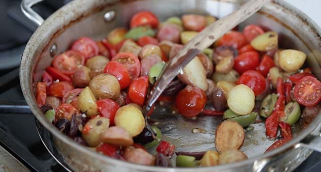 pan roasting vegetables