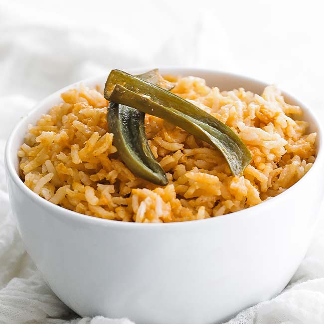 mexican rice with serrano peppers