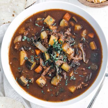 bowl of picadillo stew