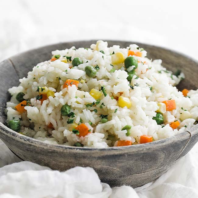 bowl of mexican white rice