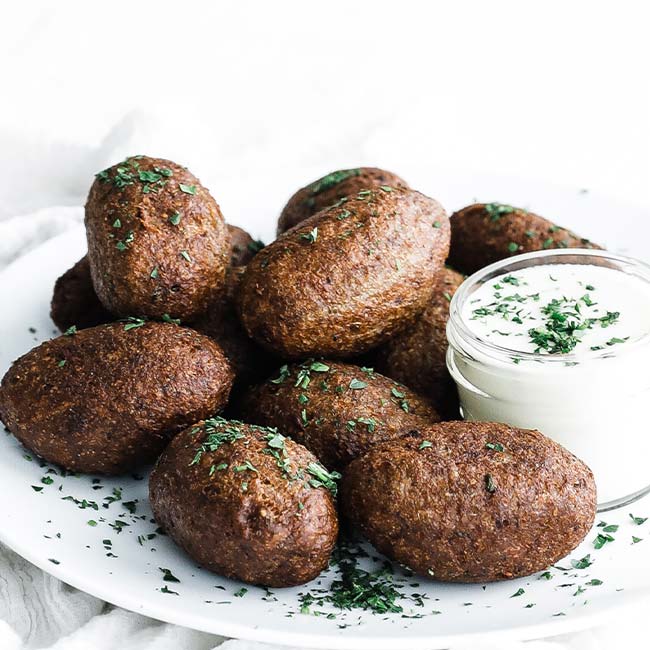 lebanese kibbeh on a plate