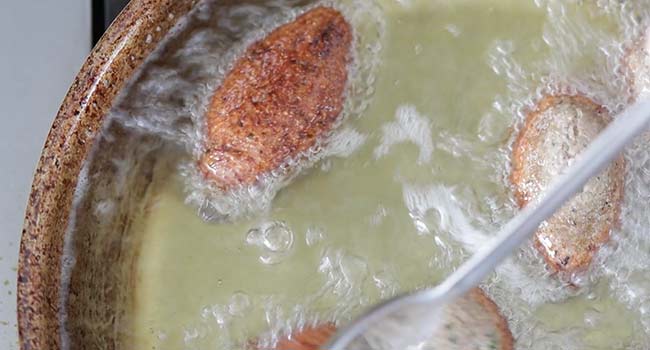 frying kibbeh in oil