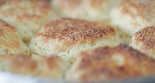 cooling biscuits on a rack