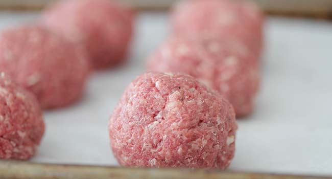 formed meat balls