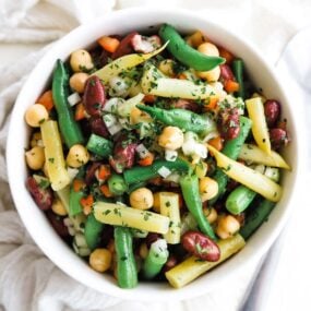 bowl of three bean salad