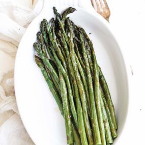 asparagus in a dish
