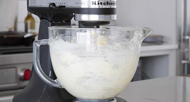 whipping butter in a stand mixer